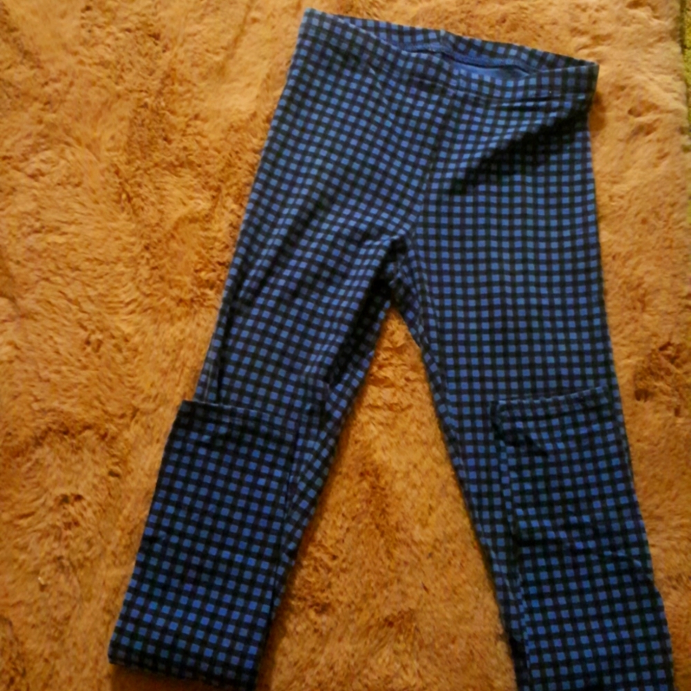 Blue/black leggings, old navy, and children's size 14